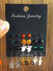 Pendientes Transfronterizos Europeos y Americanos de Calabaza Fantasma Bruja Calavera Gato Negro Murciélago Telaraña Pendientes Wansheng Traje de Pendientes