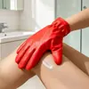 Guantes de Cuero Aplicador de Loción para Crema Facial Hidratante Aceite Textura de Cuero Ayuda Blanqueamiento Loción Corporal