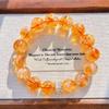 Pulsera de Cristal Amarillo Citrino Natural de Alta Calidad de 12 mm