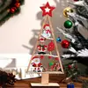 Decorações de Natal Árvore de Natal de Madeira Ornamento de Mesa Festa Atmosfera de Feriado Arranjo Criativo Pequeno Presente