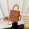 Bolso de Mano de PU de Alta Calidad Nueva Temporada, Estilo Coreano Versátil Bordado de Nicho Bolso de Hombro Cruzado, Bolso para Teléfono Móvil para Mujer