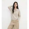 TW OrderDesigner Suéter de Punto Trenzado Caqui para Mujer 2026 Otoño Nuevo Estilo Suéter de Cachemira Polo