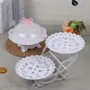 Ornamento decorativo estilo Ins suporte para bolo prato de doces lanches frutas prato de exibição de festa de aniversário multicamadas mesa de sobremesas