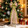 Lazo Navideño con Puntos Rojos, Verdes y Blancos, Ideal para Decoración de Coronas, Accesorios de Lazos para Regalos