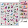 Adesivos de Unhas Transfronteiriços Novo Estilo Letras Simples em Inglês Quatro Cores Artísticos Florais Adesivos de Unhas com Letras Atacado