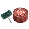 Broca Esmerilhadeira com Esponja Abrasiva de 6mm, Roda de Lixa Tipo Abas, Cabeça de Polimento para Aço Inoxidável, Roda de Desenho de Fio, Cabeça de Esmerilhamento de Fibra de Nylon