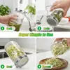 Novo Kit de Tampa para Germinação de Pote Mason de Boca Larga com Prato de Aço Inoxidável Integrado