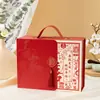 Caja de Regalo Festiva de Nuevo Estilo 2026 para Bodas y Compromisos, Caja de Regalo Festiva con Tapa Abatible, Caja de Dulces para Bodas, Caja de Empaque para Regalos de Agradecimiento, Caja Vacía