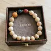 Pulseira de Sândalo Natural com Múltiplas Contas, Pulseira com Nó de Bambu e Mantra de Seis Palavras, Contas de Oração Masculinas, Joias de Contas Budistas de Círculo Único Femininas