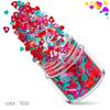 Lentejuelas para uñas con diseño de corazón de melocotón fluorescente mixto, 12 colores, punta de onda mate, joyería para uñas, pegatinas de diamantes para uñas