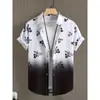 Nueva Camisa Hawaiana de Manga Corta Estampada de Verano para Hombre, Versátil y Casual