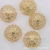 Botón de caleidoscopio con forma de flor y cabeza de león, botón hueco favorecedor, hebilla de encaje clásico retro para abrigo, hebilla para cárdigan de suéter