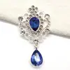 Colgante de flor de aleación de plata de 52*28 MM más vendido para decoración de ropa, accesorios para el cabello, accesorios para joyería DIY con adornos de vidrio