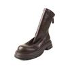 Trae tu propio sentido de la moda ~ Botines Invertidos Delgados y Versátiles Otoño e Invierno 2025 Cómodos y que Aumentan la Altura de Suela Gruesa Tacón Medio Grueso Botines Cortos Elásticos para Mujer