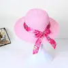 Sombrero de Sol para Exteriores de Primavera y Verano Sombrero de Paja Lafite Sombrero de Madre Tejido para Mujer Sombrero de Sol de Ala Ancha con Cinta Sombrero de Pescador