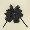 Pinza para el Cabello Grande de Lazo de Satén de Gama Alta para Mujer, Exquisita Pinza Plegada para la Parte Trasera de la Cabeza, Pinza de Tiburón