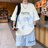Conjunto de Camiseta de Manga Corta para Hombre Verano 2026 Nuevo Estilo Seda Helada Casual Moderno Deportivo Conjunto de Ropa para Hombre con un Look Elegante