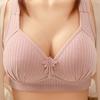 Sutiã de meia-idade e idosos sem anel de aço, copo C, fino, plus size, roupa íntima, colete, confortável, roupa íntima para mãe, bebê, algodão