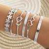 Pulseras de Cadena Simples Retro Transfronterizas Europeas y Americanas Moda Mezcla y Combina Pulseras Abiertas Adornos para la Mano Combinación de Estilo Apilado Venta al por Mayor