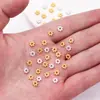 Cuentas espaciadoras DIY al por mayor, espaciadores de copo de nieve, soportes de flor de 14K, accesorios de cuentas budistas, accesorios de cuentas de color dorado para collares, pulseras y artículos decorativos