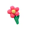 Pinza de Tela Linda para Niños Coreanos Flor Grande Bloques de Color Pinza Lateral Dopamina Lateral Frente Parte Posterior de la Cabeza Accesorio para el Cabello para Niñas