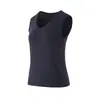 Agradable para la piel y no irritanteCamisola de lana y tencel con cuello en U para otoño para mujer, top sin mangas simple versátil casual para mujer