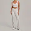 Conjunto de Yoga de Sujetador Transfronterizo y Pantalones Acampanados, Ropa Deportiva de Fitness Ajustada de Secado Rápido, Conjunto Deportivo para Correr 25010+9089