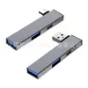 Novo hub extensor USB, hub três em um, dock de expansão USB, divisor de computador um para três, estação de encaixe