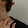 Pendientes curvos con temperamento G Commuter, pendientes personalizados de plata de ley 925, joyería para la oreja, moda femenina F9-5