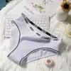Bragas Europeas y Americanas Transfronterizas para Mujer Cintura Media Cintura con Letras Deportivas Algodón Puro Ropa Interior para Mujer Amazon Talla Grande Ropa Interior para Mujer