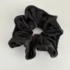 Goma para el pelo estilo coreano de satén cremoso con brillo nacarado y borde prensado, con un tacto avanzado para coletas y recogidos para mujer