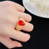 Anillo Huevo de Paloma de Grado Colección Antigua Vintage Anillo de Dedo Retro Europeo y Americano Anillo de Dedo de Lujo Ligero