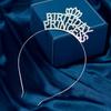 Diadema de Cumpleaños Europea y Americana con Tocado de Letra de Diamante Corona de Princesa de Diamantes Brillantes Nupcial Aleación Accesorios de Vestido de Cumpleaños