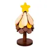 Navidad Anti-quemaduras Creativo Cojín Aislante Árbol de Navidad Cojín Aislante de Calor Adorno de Mesa Madera Maciza Anti-quemaduras Base para Ollas Taza Plegable