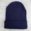 Comércio exterior acrílico pullover cap cor sólida malha cold cap impressão bordado logotipo lã boné fabricantes atacado chapéu casal
