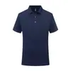 Camisa Polo de Algodón de Color Puro de Manga Corta con Cuello Solapa Verano Logo Personalizado Publicidad de Oficina Corporativa Camisa Cultural Impresión y Bordado
