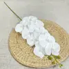 27 cores, nova orquídea impressa em 3D com 9 cabeças, flor artificial, para decoração de casamento e casa, atacado