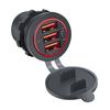 Nuevo Cargador de Coche Modificado Transfronterizo de 3 Puertos Qc3.0 con Apertura Cargador de Coche Universal con Interruptor de Llave