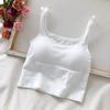 Hermosa Ropa Interior de Espalda Cruzada y Pecho Cruzado para Mujer con Cuello Cuadrado Pequeño, Color Puro, Sin Aro, Chaleco Transpirable y Versátil para Mujer que Moldea la Figura y Controla el Vientre