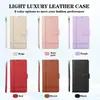 Adecuado para Redmi Note14 Espejo 6 Tarjetas Cruzada Modelo A5/Turbo4/K80/14C Funda de Cuero para Teléfono con Tarjetas