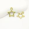 Accesorios para Joyería de Aleación DIY Fuente Mayorista Pulsera de Estrella de Cinco Puntas Dorada KC Accesorios de Colgante de Estrella y Corazón