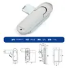Cerradura de puerta MS843-1-2 acero inoxidable 304 cerradura de puerta de gabinete eléctrico XAT26 gabinete de control cerradura plana caja eléctrica gabinete de distribución