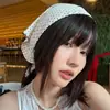 2025 Nuevo Pañuelo Triangular de Lunares Coreano para Mujer Moda Primavera y Verano Turbante Francés Nuevo Pañuelo de Seda para Vacaciones Diadema de Moda