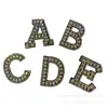 Atacado de Fábrica Patch Colorido Autoadesivo com Letras e Pedras de Strass Reparo a Quente Patch de Strass com 26 Letras