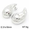 Aretes de Moda Transfronteriza de Media Luna Gorda, Gotas de Agua, Forma de C, Acero Inoxidable, Moda Combinable, Aretes de Coma, Aretes Avanzados