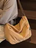 Bolso Tote Casual de Estilo Japonés Estilo Perezoso para Estudiante Viajero de Gran Capacidad Simple Color Sólido Ligero Combinable Bolso Cruzado para Mujer
