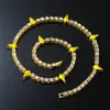 Estilo Europeu e Americano Hip Hop Luminous Óleo Pingando Leopardo Preto Mesmo Novo Colar Liga Liga Noturna Moda Acessórios Masculinos
