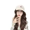 Combinación de Gorra y Peluca para Mujer, Estilo Otoño e Invierno, Natural y Realista, Rejuvenecedor, Adelgazante Facial, Set de Peluca con Gorra de Béisbol de Ondas Grandes