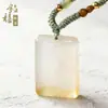Colgante de ágata calcedonia de la paz, colgante de Buda Guanyin, calcedonia de pata de gato de la fortuna de colores, mismo estilo que en Xiaohongshu
