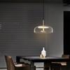 Lámpara de araña nórdica simple de vidrio con un solo cabezal para restaurante, modelo de diseñador para habitación, bar, mostrador, tienda de ropa, lámpara de araña para ventana